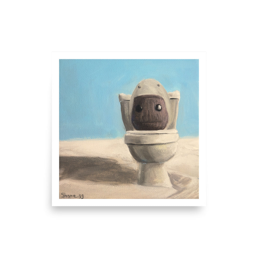 Sackboy Toilet (Little Big Planet) - Poster Print