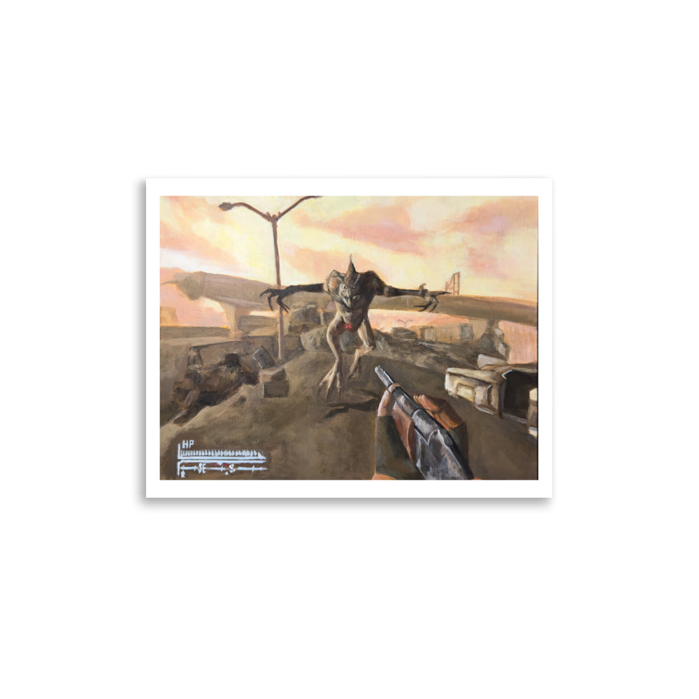 Deathclaw Ambush (New Vegas) - Poster Print