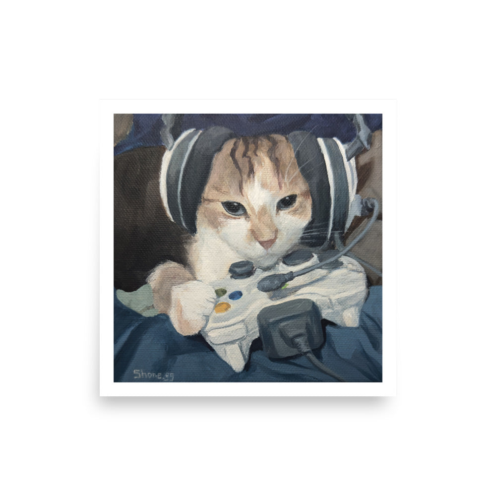 Gaming Cat - Poster Print