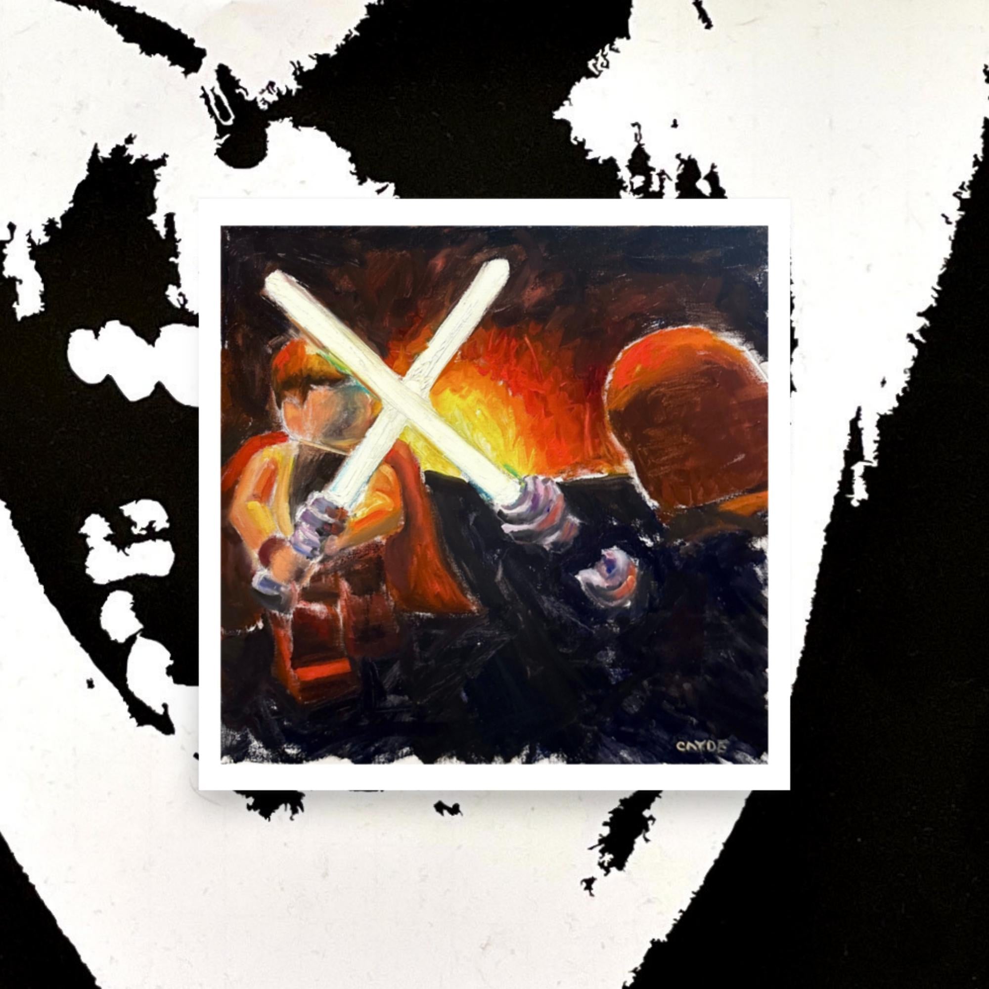 Lego Duel on Mustafar Poster Print
