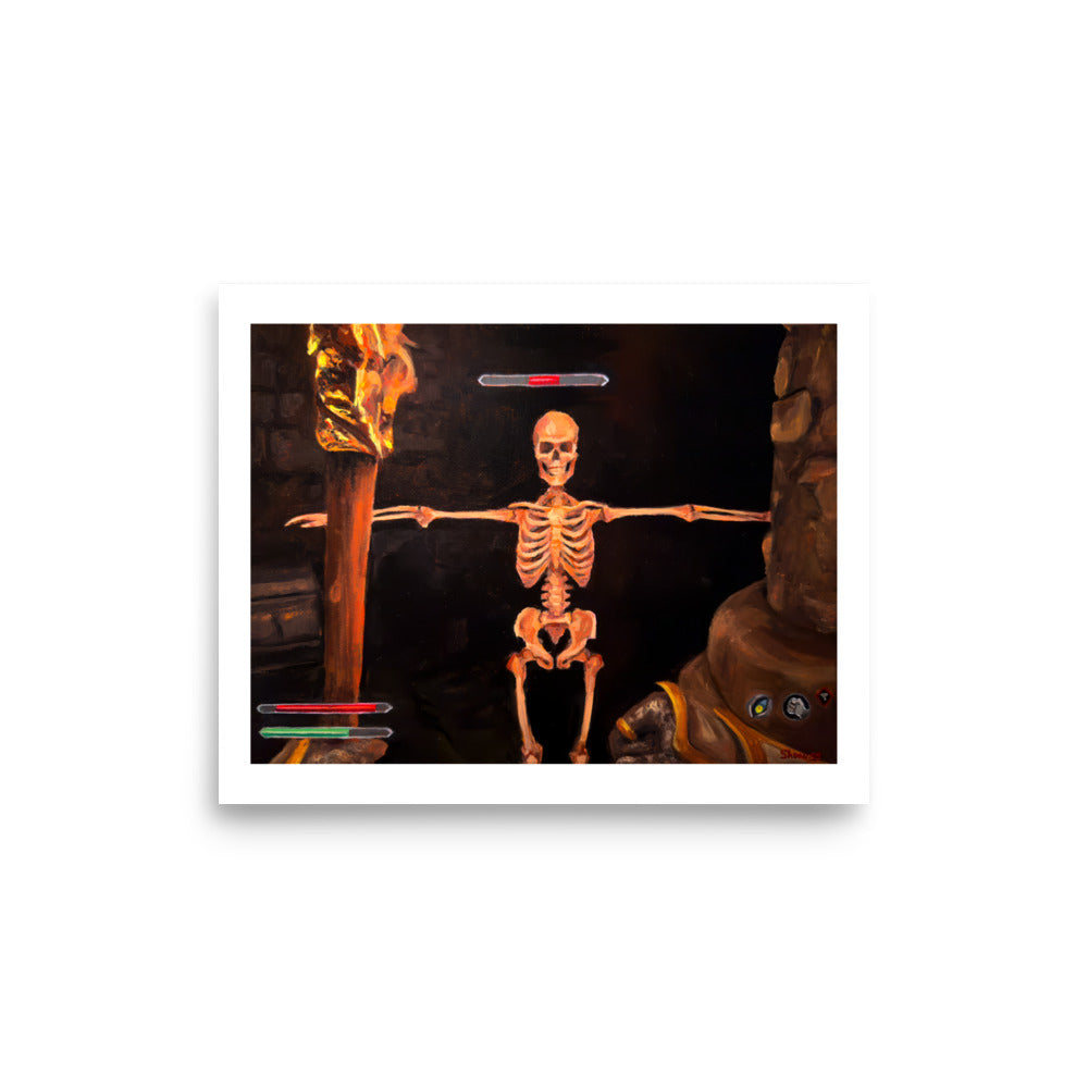 Skeleton T-Pose (Oblivion) - Poster Print