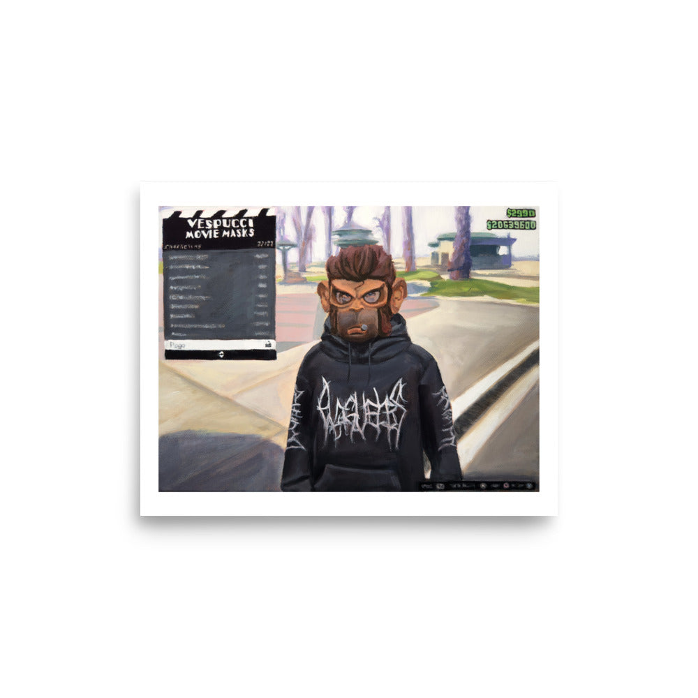 Pogo Mask (GTA) - Poster Print