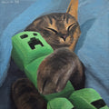 Creeper Cat - Original Painting